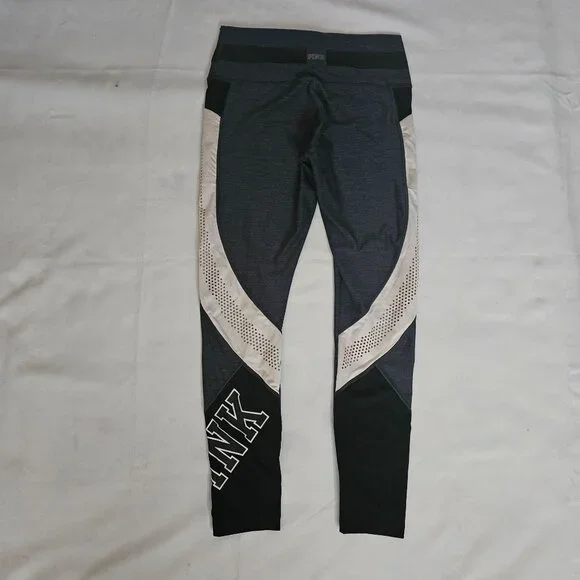 PINK Victoria's Secret Women's  Full Length Color Block Ultimate Leggings Size L - Picture 5 of 16